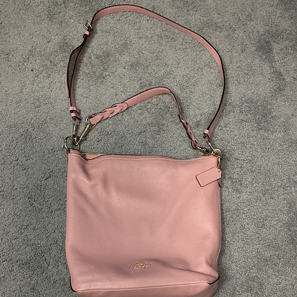 Coach Dusty Rose Leather Shoulder Bag